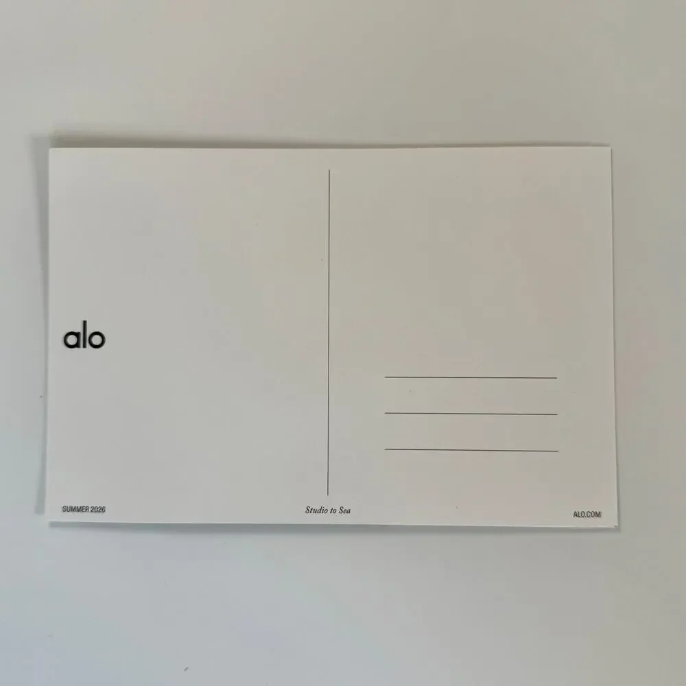 Alo Yoga The Summer Edit 2026 Catalog Magazine Post Card Athleisure Fitness New